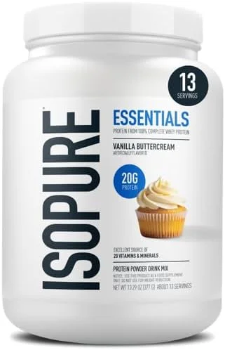 پودر پروتئین ایزوپیور اسنشیالز، کرم کره وانیلی، 13 سروینگ (بسته 1 عددی) پودر پروتئین ایزوپیور اسنشیالز، کرم کره وانیلی، 13 سروینگ (بسته 1 عددی)