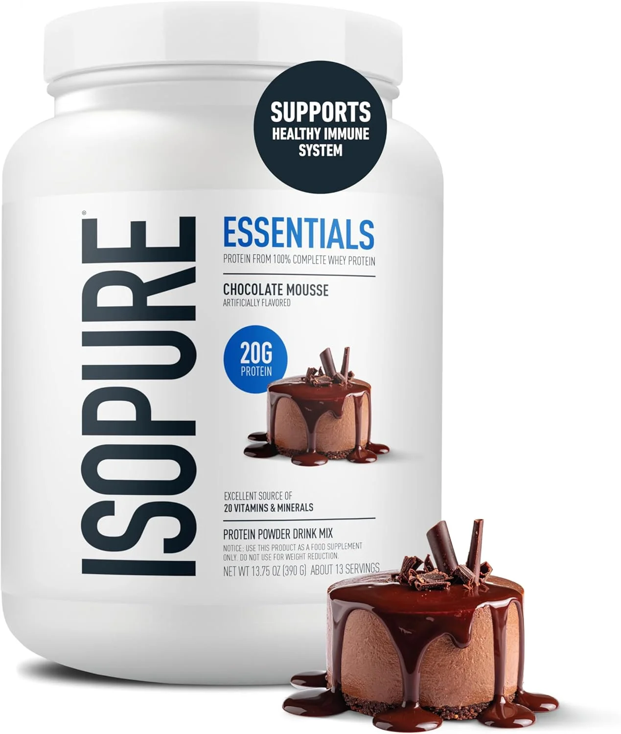 پودر پروتئین ایزوپیر اسنشیالز، موس شکلاتی، ۱۳ سروینگ (بسته ۱ عددی) پودر پروتئین ایزوپیر اسنشیالز، موس شکلاتی، ۱۳ سروینگ (بسته ۱ عددی)