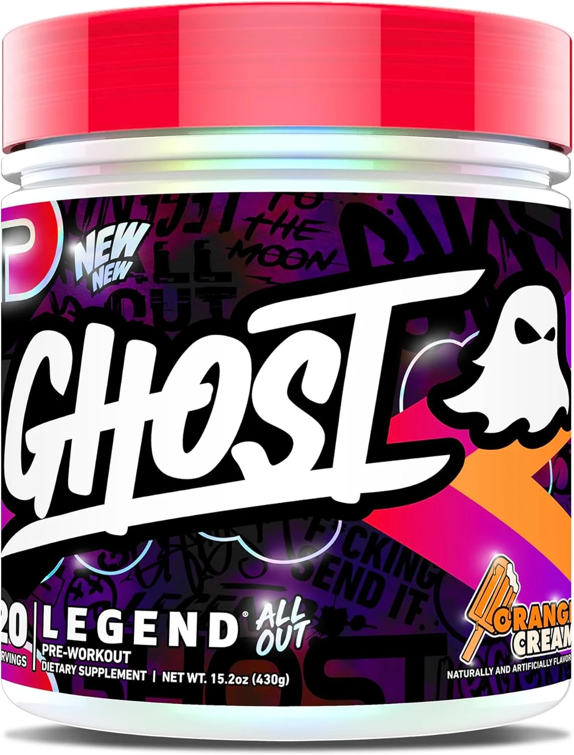 پودر مکمل پیش از تمرین GHOST Legend All Out V2، کرم پرتقالی - 20 سروینگ - مکمل پیش از تمرین برای مردان و زنان - انرژی و پمپ - کافئین، سیترولین، بتا آلانین، بتائین، NO3-T بدون شکر پودر مکمل پیش از تمرین GHOST Legend All Out V2، کرم پرتقالی - 20 سروینگ - مکمل پیش از تمرین برای مردان و زنان - انرژی و پمپ - کافئین، سیترولین، بتا آلانین، بتائین، NO3-T بدون شکر