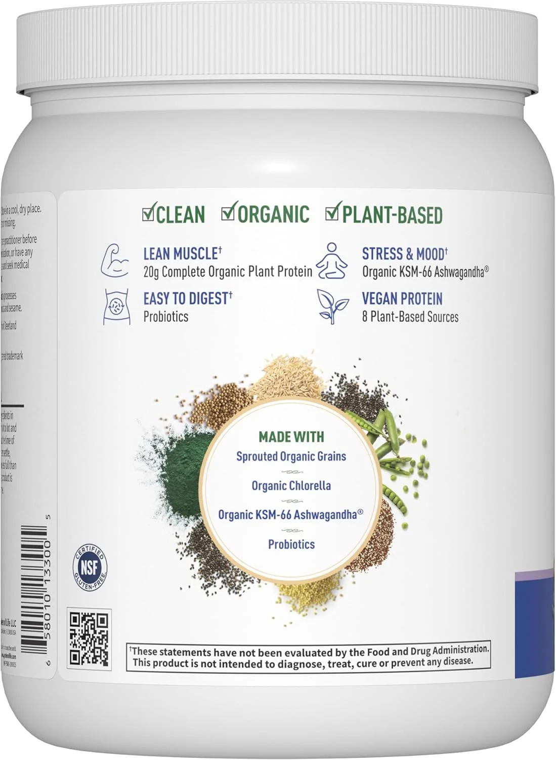 پروتئین عملکردی رفع استرس Garden of Life - ترکیب پروتئینی ارگانیک جوانه زده و تخمیر شده 20 گرمی - بلوبری مافین، ترکیب بهبود خلق و خو برای مدیریت استرس، آشواگاندا KSM-66، وگان - حدود 14 سروینگ پروتئین عملکردی رفع استرس Garden of Life - ترکیب پروتئینی ارگانیک جوانه زده و تخمیر شده 20 گرمی - بلوبری مافین، ترکیب بهبود خلق و خو برای مدیریت استرس، آشواگاندا KSM-66، وگان - حدود 14 سروینگ