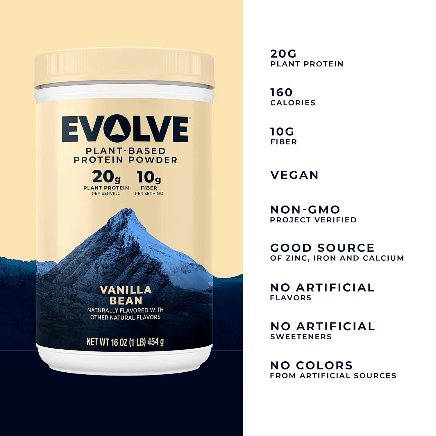 پودر پروتئین Evolve، وانیل ایده آل، 20 گرم پروتئین، 1 پوند پودر پروتئین Evolve، وانیل ایده آل، 20 گرم پروتئین، 1 پوند