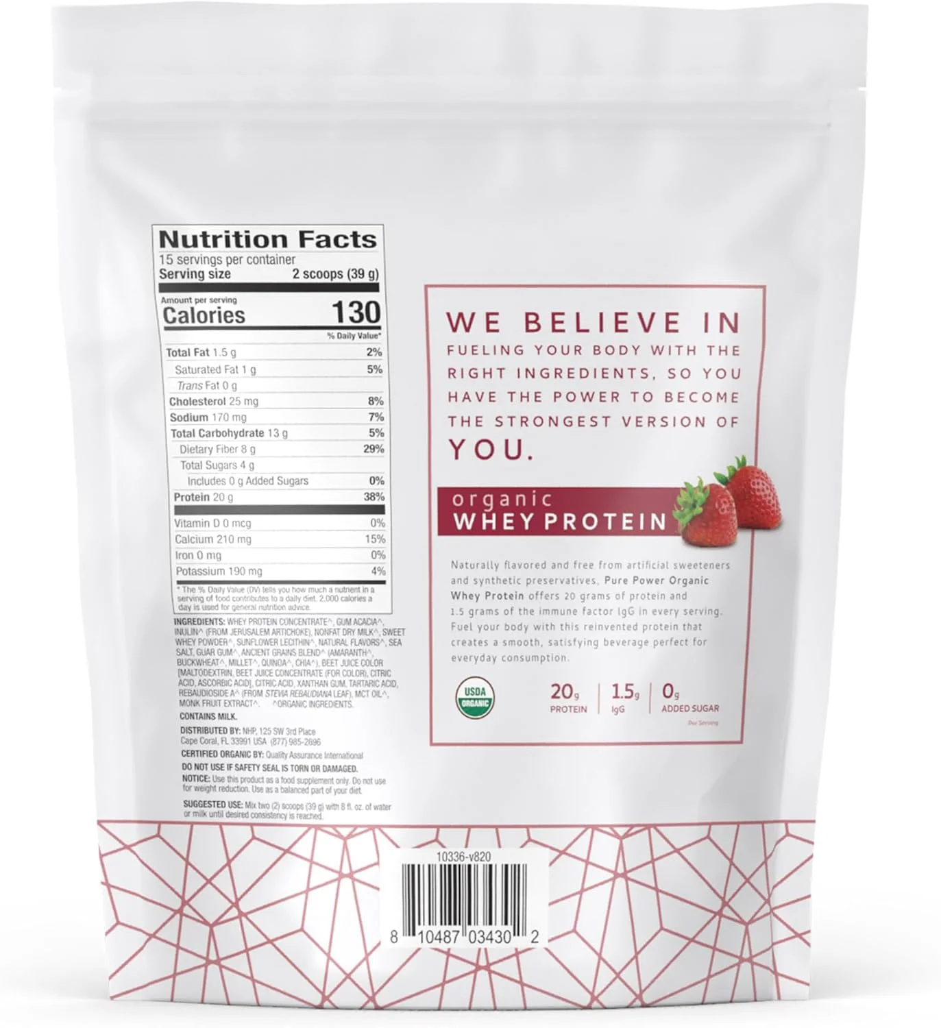 پروتئین وی ارگانیک خالص دکتر مرcola - 20 گرم پروتئین - پشتیبانی از رشد عضلات و انرژی - کنسانتره وی تغذیه شده با علف - 15 سروینگ (584 گرم) - توت فرنگی پروتئین وی ارگانیک خالص دکتر مرcola - 20 گرم پروتئین - پشتیبانی از رشد عضلات و انرژی - کنسانتره وی تغذیه شده با علف - 15 سروینگ (584 گرم) - توت فرنگی