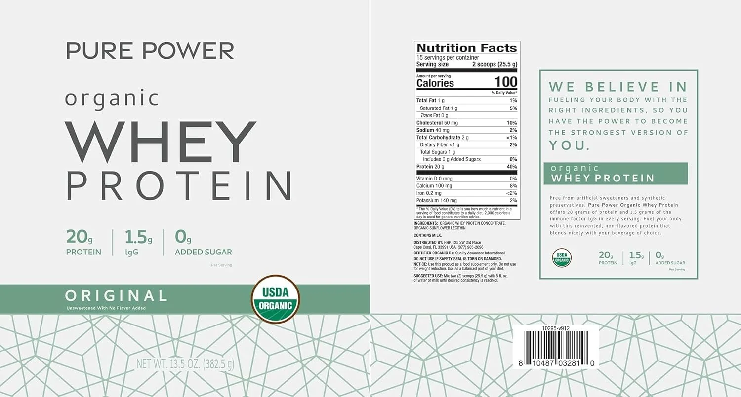 پروتئین وی ارگانیک خالص دکتر مرcola - 20 گرم پروتئین - پشتیبانی از رشد عضلات و انرژی - کنسانتره وی تغذیه شده با علف - 15 سروینگ (584 گرم) - اورجینال پروتئین وی ارگانیک خالص دکتر مرcola - 20 گرم پروتئین - پشتیبانی از رشد عضلات و انرژی - کنسانتره وی تغذیه شده با علف - 15 سروینگ (584 گرم) - اورجینال