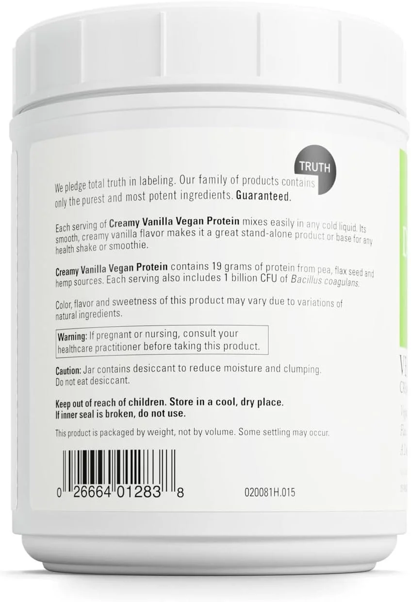 پروتئین ویگن DaVinci Labs - مکمل پودر پروتئین، پشتیبانی از ترمیم عضلات و بافت ها* - مکمل پروتئین ویگن با پروتئین نخود و دانه کتان - وانیلی خامه ای، 15 سروینگ (405 گرم) پروتئین ویگن DaVinci Labs - مکمل پودر پروتئین، پشتیبانی از ترمیم عضلات و بافت ها* - مکمل پروتئین ویگن با پروتئین نخود و دانه کتان - وانیلی خامه ای، 15 سروینگ (405 گرم)