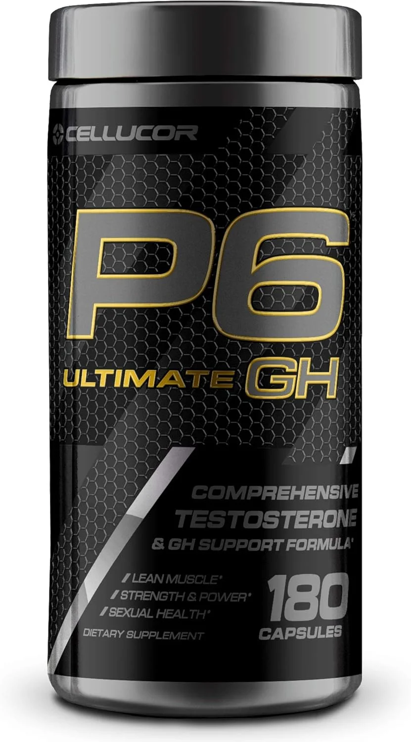 کپسول های پشتیبانی از هورمون رشد Cellucor P6 Ultimate GH برای مردان، قرص های پشتیبانی از هورمون رشد برای سنتز پروتئین و متابولیسم چربی، 180 عدد کپسول های پشتیبانی از هورمون رشد Cellucor P6 Ultimate GH برای مردان، قرص های پشتیبانی از هورمون رشد برای سنتز پروتئین و متابولیسم چربی، 180 عدد
