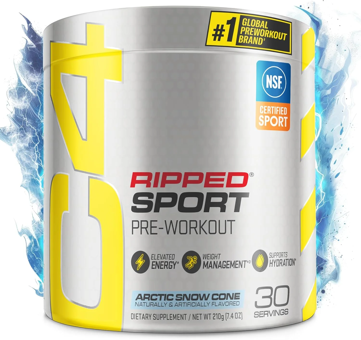 پودر مکمل ورزشی قبل از تمرین Cellucor C4 Ripped Sport با طعم آرتیک اسنو کون - دارای گواهی NSF برای ورزش + مکمل انرژی قبل از تمرین بدون شکر برای آقایان و بانوان - 135 میلی گرم کافئین + کاهش وزن - 30 سروینگ پودر مکمل ورزشی قبل از تمرین Cellucor C4 Ripped Sport با طعم آرتیک اسنو کون - دارای گواهی NSF برای ورزش + مکمل انرژی قبل از تمرین بدون شکر برای آقایان و بانوان - 135 میلی گرم کافئین + کاهش وزن - 30 سروینگ