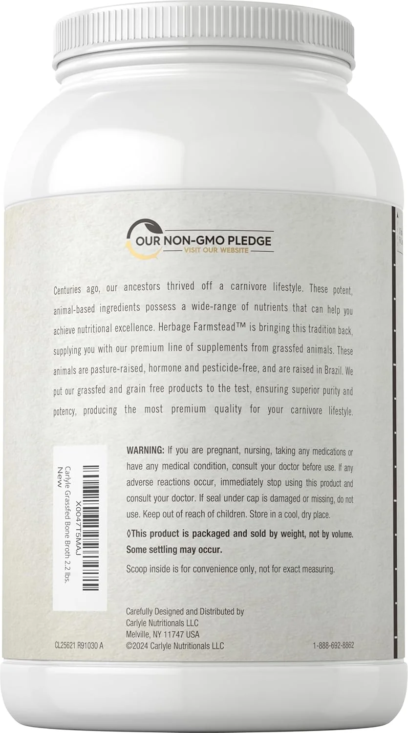 پودر پروتئین آب قلم تغذیه شده با علف کارلایل | 1000 گرم | 20 گرم پروتئین | مکمل فاقد غلات، پرورش یافته در مراتع | غیر GMO و فاقد گلوتن | توسط Herbage Farmstead پودر پروتئین آب قلم تغذیه شده با علف کارلایل | 1000 گرم | 20 گرم پروتئین | مکمل فاقد غلات، پرورش یافته در مراتع | غیر GMO و فاقد گلوتن | توسط Herbage Farmstead