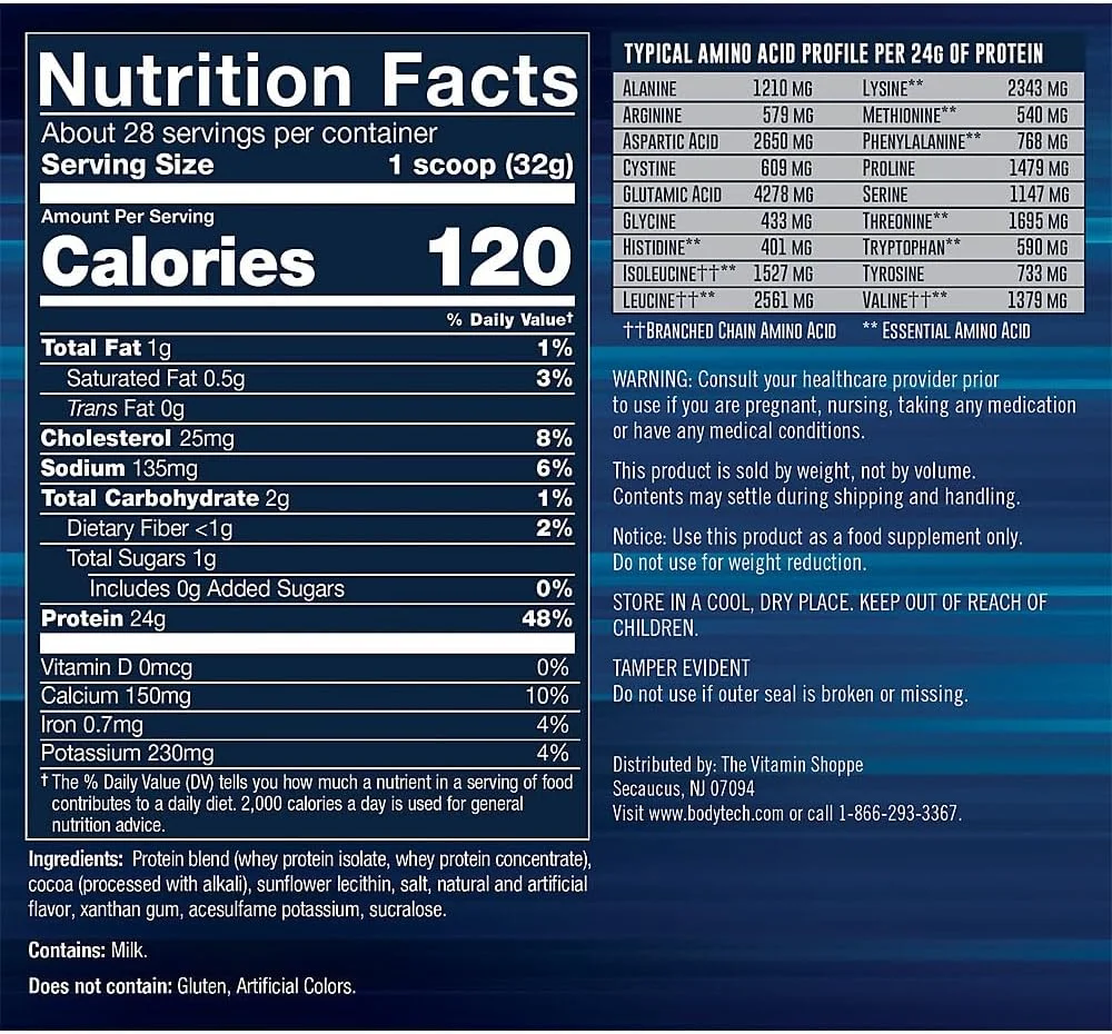 پودر پروتئین وی تک پرو 24 بادی تک - 24 گرم پروتئین در هر وعده - پشتیبانی از رشد و ریکاوری عضلات - شکلات غنی (907 گرم، 28 وعده) پودر پروتئین وی تک پرو 24 بادی تک - 24 گرم پروتئین در هر وعده - پشتیبانی از رشد و ریکاوری عضلات - شکلات غنی (907 گرم، 28 وعده)