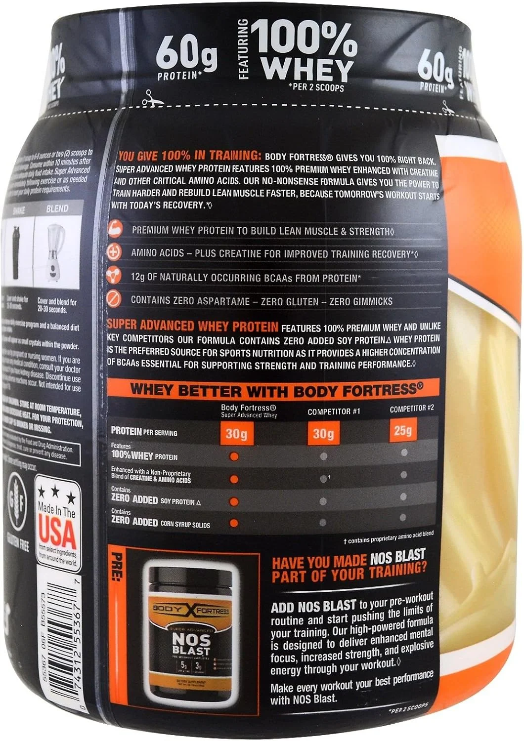 پودر پروتئین وی فوق پیشرفته بادی فورتس، با طعم وانیل، بدون گلوتن، 2 پوند پودر پروتئین وی فوق پیشرفته بادی فورتس، با طعم وانیل، بدون گلوتن، 2 پوند