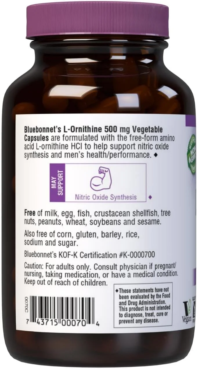 ال-اورنیتین 500 میلی گرم بلو بونت نوتریشن، اسید آمینه فرم آزاد، برای متابولیسم پروتئین سالم*، بدون سویا، بدون گلوتن، غیر GMO، دارای گواهی کوشر، وگان، 100 کپسول گیاهی، 100 سروینگ ال-اورنیتین 500 میلی گرم بلو بونت نوتریشن، اسید آمینه فرم آزاد، برای متابولیسم پروتئین سالم*، بدون سویا، بدون گلوتن، غیر GMO، دارای گواهی کوشر، وگان، 100 کپسول گیاهی، 100 سروینگ