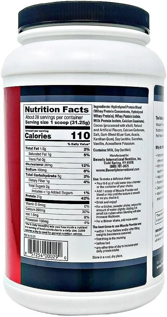 مکمل پروتئین ماهیچه Beverly International، ۲۸ سروینگ، شکلاتی. پودر پروتئین وی با جذب فوقالعاده سریع برای ریکاوری و عضله سازی. ماهیچههای شما را پر میکند، نه معدهتان. طعمی شبیه بستنی دارد مکمل پروتئین ماهیچه Beverly International، ۲۸ سروینگ، شکلاتی. پودر پروتئین وی با جذب فوقالعاده سریع برای ریکاوری و عضله سازی. ماهیچههای شما را پر میکند، نه معدهتان. طعمی شبیه بستنی دارد