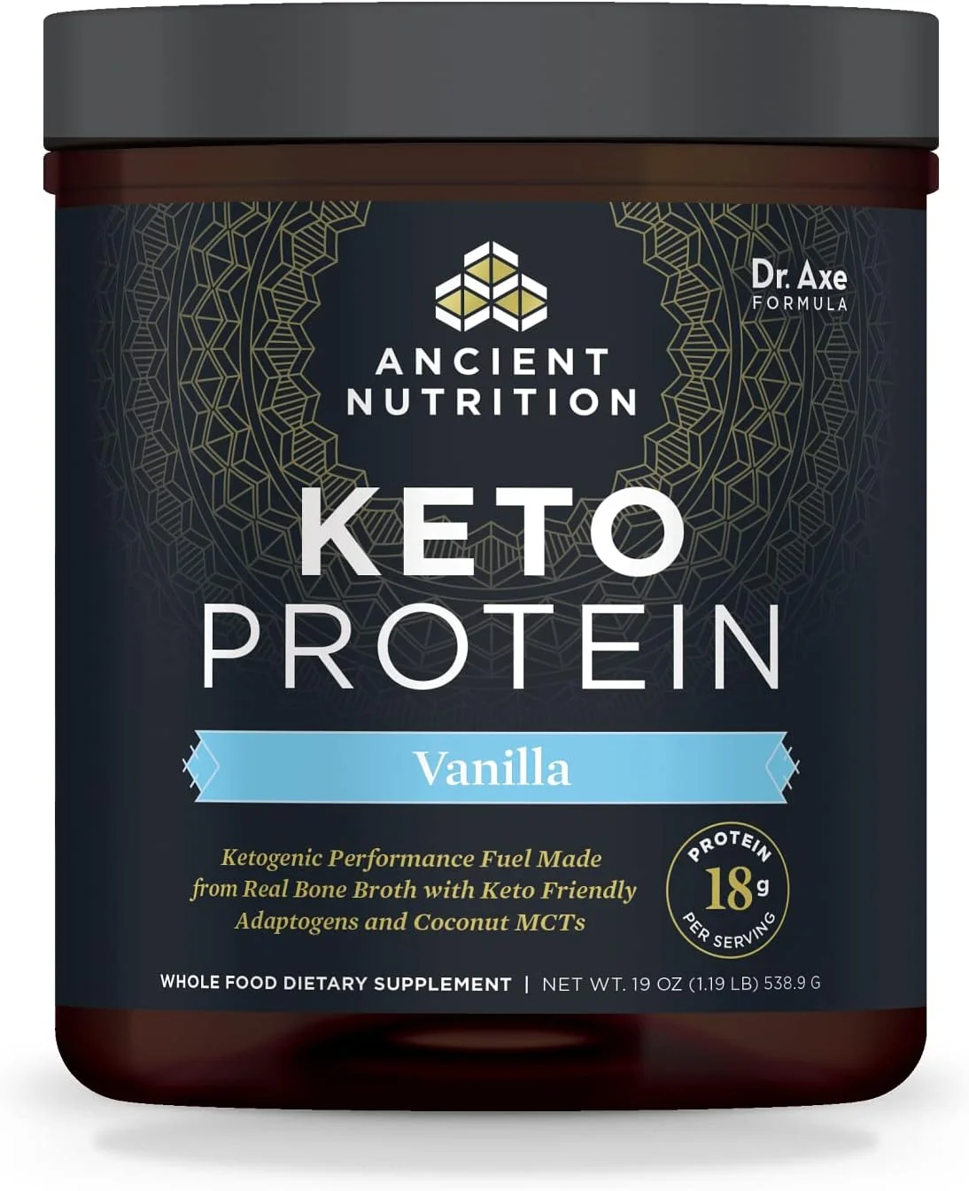 پودر پروتئین کتوز آینشین نوتریشن مدل KetoPROTEIN طعم وانیل وزن 520 گرم