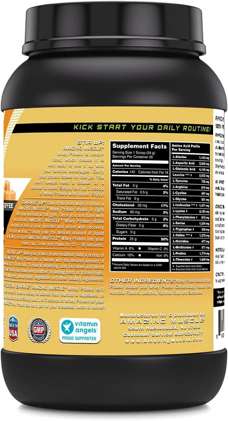 پودر پروتئین وی 100% عضله شگفت انگیز * فرمول پیشرفته با پروتئین وی ایزوله به همراه کنسانتره پروتئین وی فوق فیلتر شده (تافی وانیلی، 2 پوند) پودر پروتئین وی 100% عضله شگفت انگیز * فرمول پیشرفته با پروتئین وی ایزوله به همراه کنسانتره پروتئین وی فوق فیلتر شده (تافی وانیلی، 2 پوند)