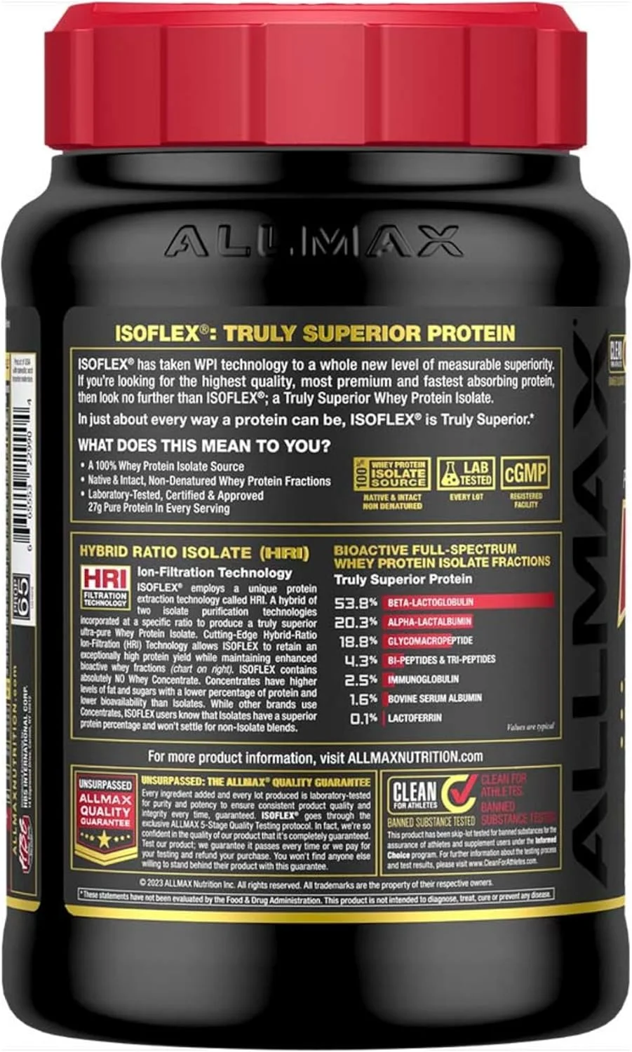 پروتئین وی ایزوله Allmax ISOFLEX – 27 گرم پروتئین در هر پیمانه – 99% فاقد لاکتوز – فاقد گلوتن و سویا – طعم مافین بلوبری – 2 پوند پروتئین وی ایزوله Allmax ISOFLEX – 27 گرم پروتئین در هر پیمانه – 99% فاقد لاکتوز – فاقد گلوتن و سویا – طعم مافین بلوبری – 2 پوند