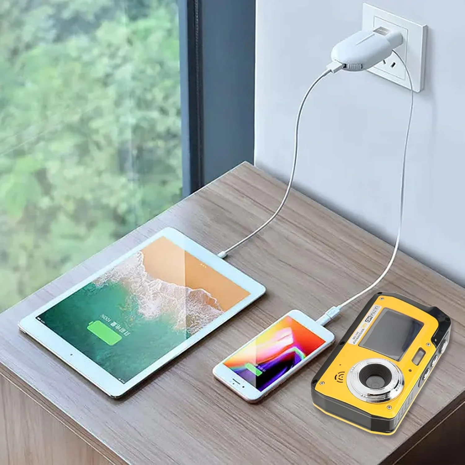 دوربین ضد آب، دوربین زیر آب 4K 56MP HD با دو صفحه نمایش، دوربین دیجیتال زیر آب 10 فوت، دوربین فیلمبرداری زیر آب با زوم دیجیتال 18X برای غواصی