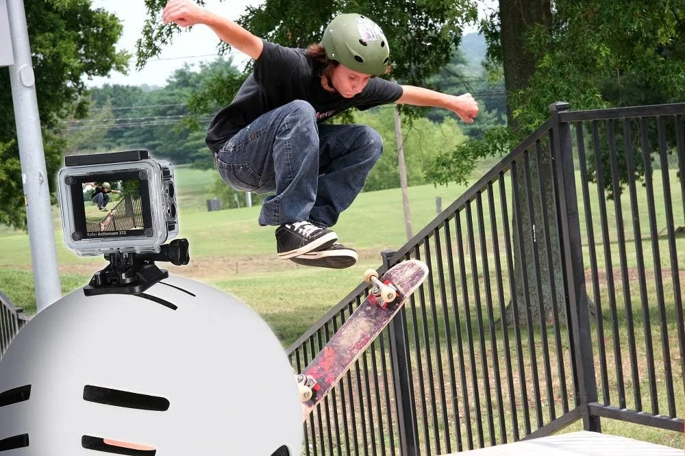 دوربین اکشن رولای Actioncam 372 - مشکی و ست لوازم جانبی 23 تکه مناسب برای کوهنوردی، پیاده‌روی و سایر فعالیت‌های فضای باز