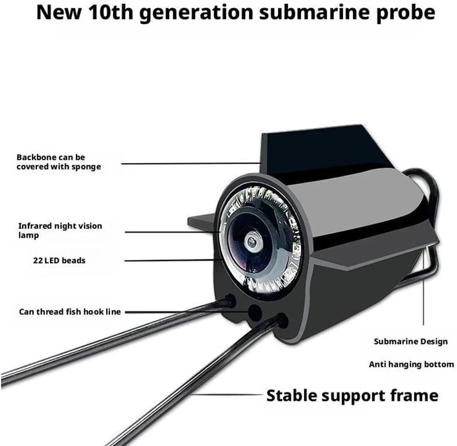 دوربین ماهیگیری زیر آب Colitt، زاویه دید عریض 220 درجه، دوربین ماهیگیری زیر آب 220 درجه به همراه کیف نگهداری
