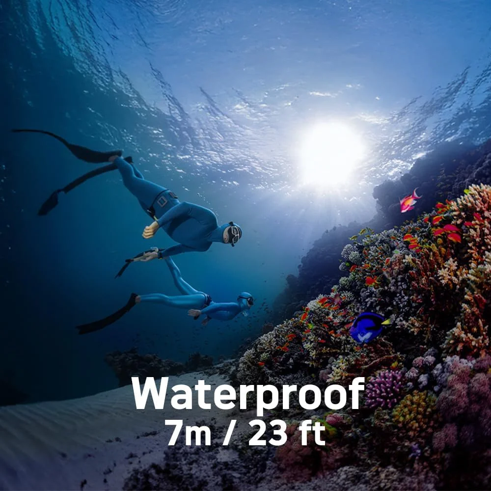 دوربین دیجیتال ضد آب آگفا فوتو Realishot WP9500، ضد آب تا عمق 7 متر، 24 مگاپیکسل، زوم دیجیتال، فیلمبرداری 4K، دو صفحه نمایش 2.9 اینچ/1.4 اینچ - نارنجی