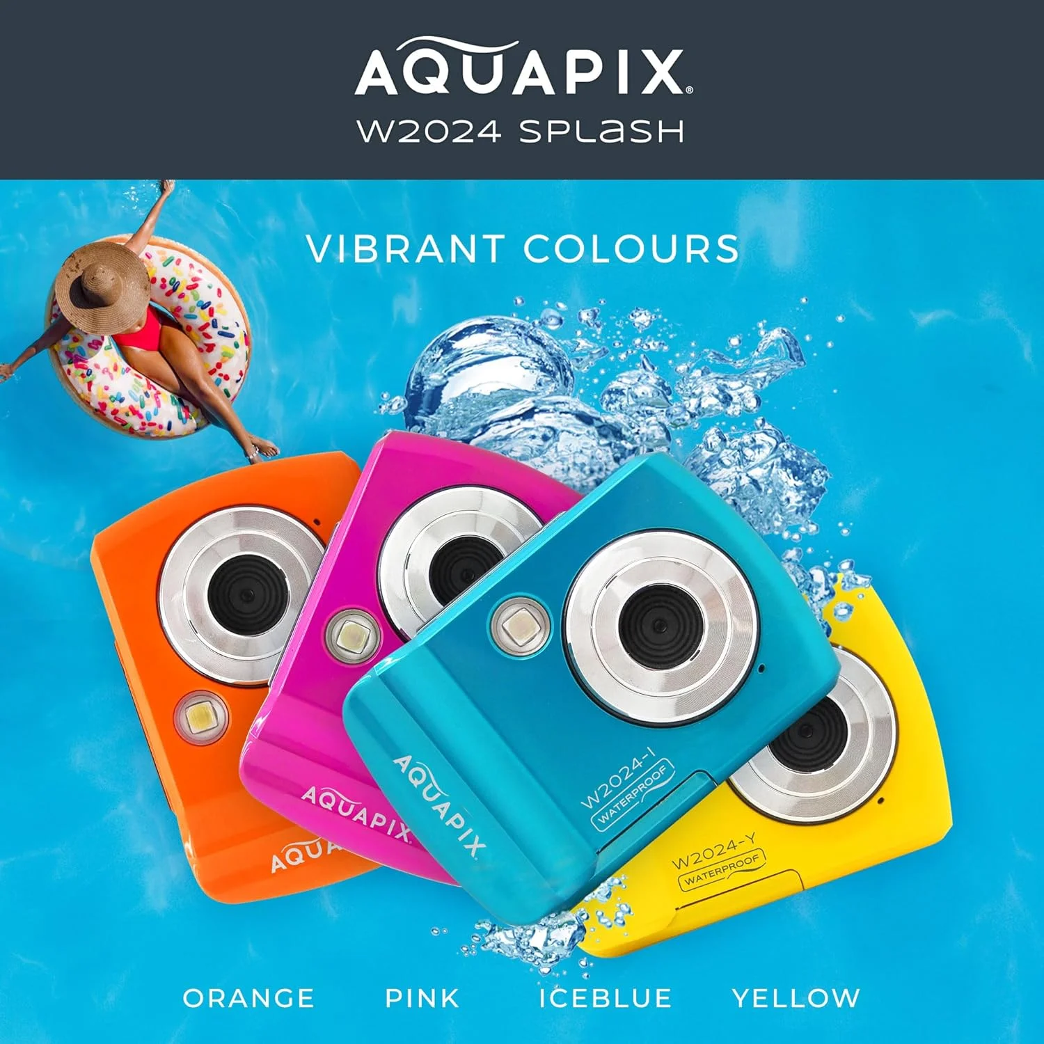 دوربین ضد آب آکواپیکس W2024 مدل 'Splash'، ضد آب تا عمق 3 متر، صفحه نمایش 2.4 اینچی، رزولوشن تا 16 مگاپیکسل، زوم دیجیتال 8 برابر، سنسور 5 مگاپیکسلی، نارنجی دوربین ضد آب آکواپیکس W2024 مدل 'Splash'، ضد آب تا عمق 3 متر، صفحه نمایش 2.4 اینچی، رزولوشن تا 16 مگاپیکسل، زوم دیجیتال 8 برابر، سنسور 5 مگاپیکسلی، نارنجی