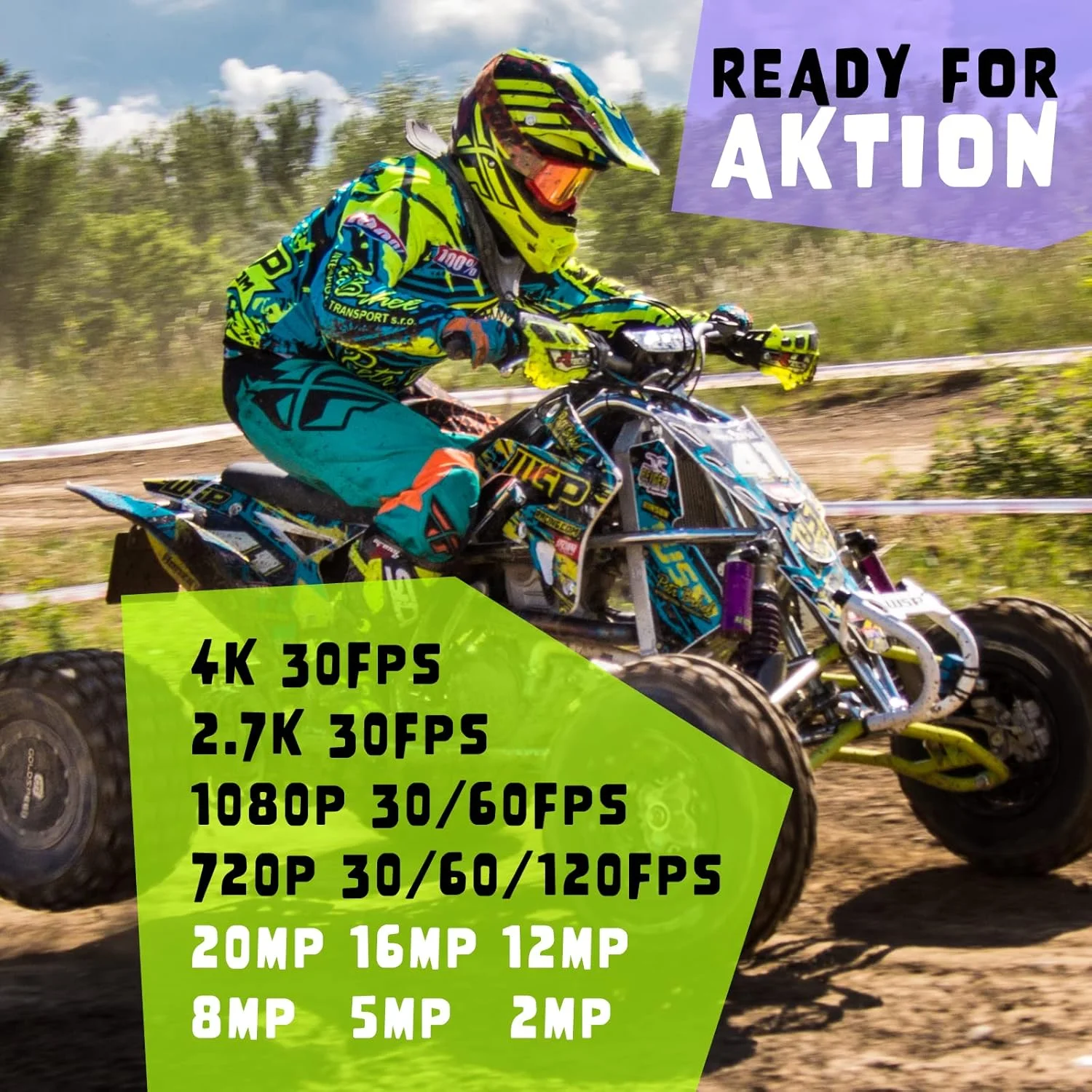 دوربین اکشن، 4K 30fps Ultra HD، دوربین ضد آب زیر آب 40 متری، WiFi، زاویه دید فوق عریض 170 درجه، کنترل از راه دور و کارت حافظه Intenso microSDXC 64GB Class 10 به همراه آداپتور SD، مشکی