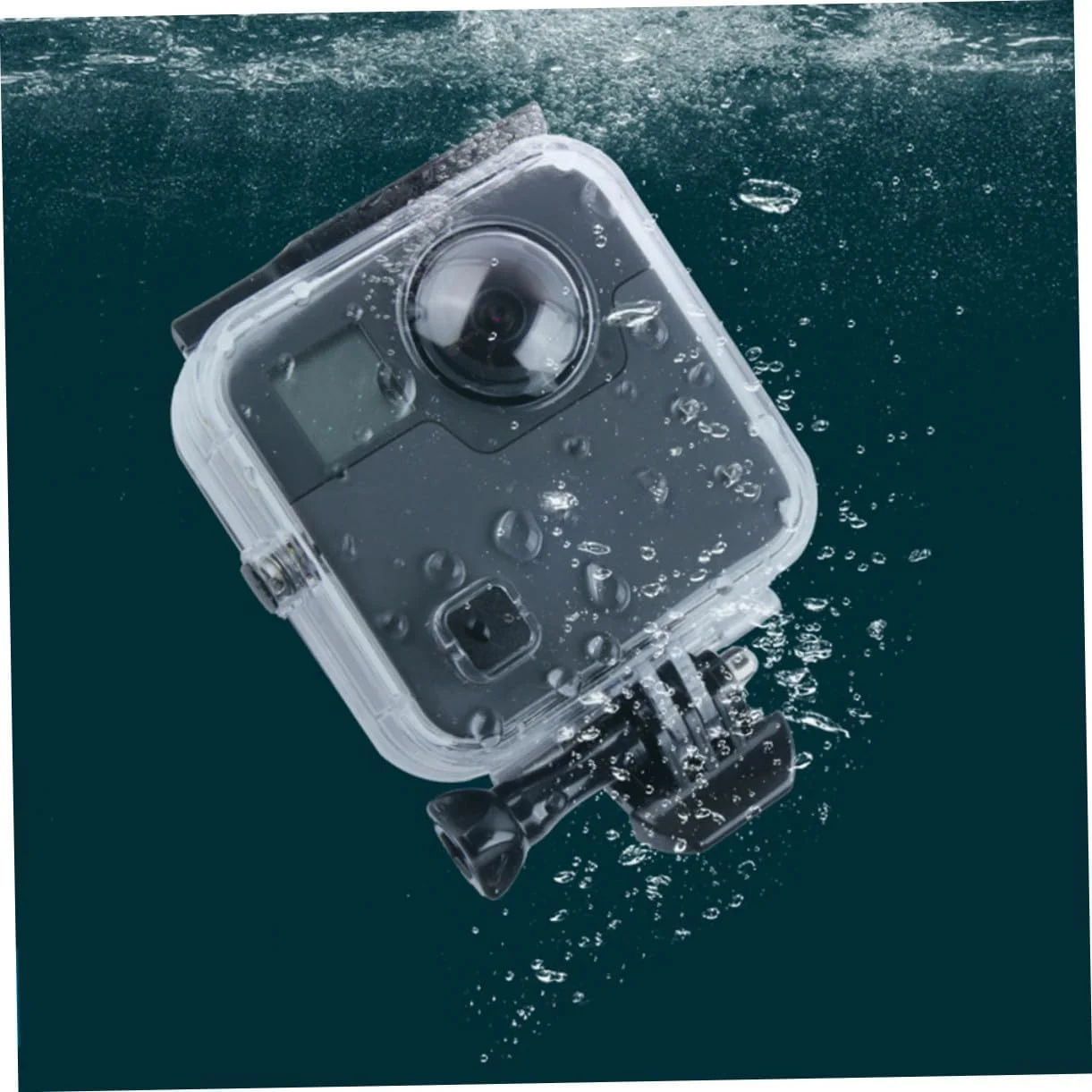 محفظه ضد آب دوربین Angoily برای Fusion، قاب محافظ دوربین مقاوم در برابر ضربه با شیشه حرارت دیده شفاف، جنس PC بادوام، محافظ سبک و قابل حمل برای غواصی و عکسبرداری در فضای باز