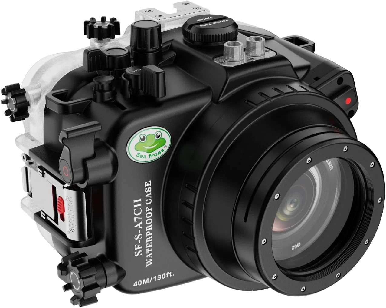 محفظه دوربین زیر آب Sea frogs سازگار با Sony A7C2 IPX8 حداکثر عمق غواصی 40 متری / 130 فوتی، جعبه ضد آب دوربین برای غواصی، موج سواری، قایق رانی (YD-A7C II 28-70MM) محفظه دوربین زیر آب Sea frogs سازگار با Sony A7C2 IPX8 حداکثر عمق غواصی 40 متری / 130 فوتی، جعبه ضد آب دوربین برای غواصی، موج سواری، قایق رانی (YD-A7C II 28-70MM)