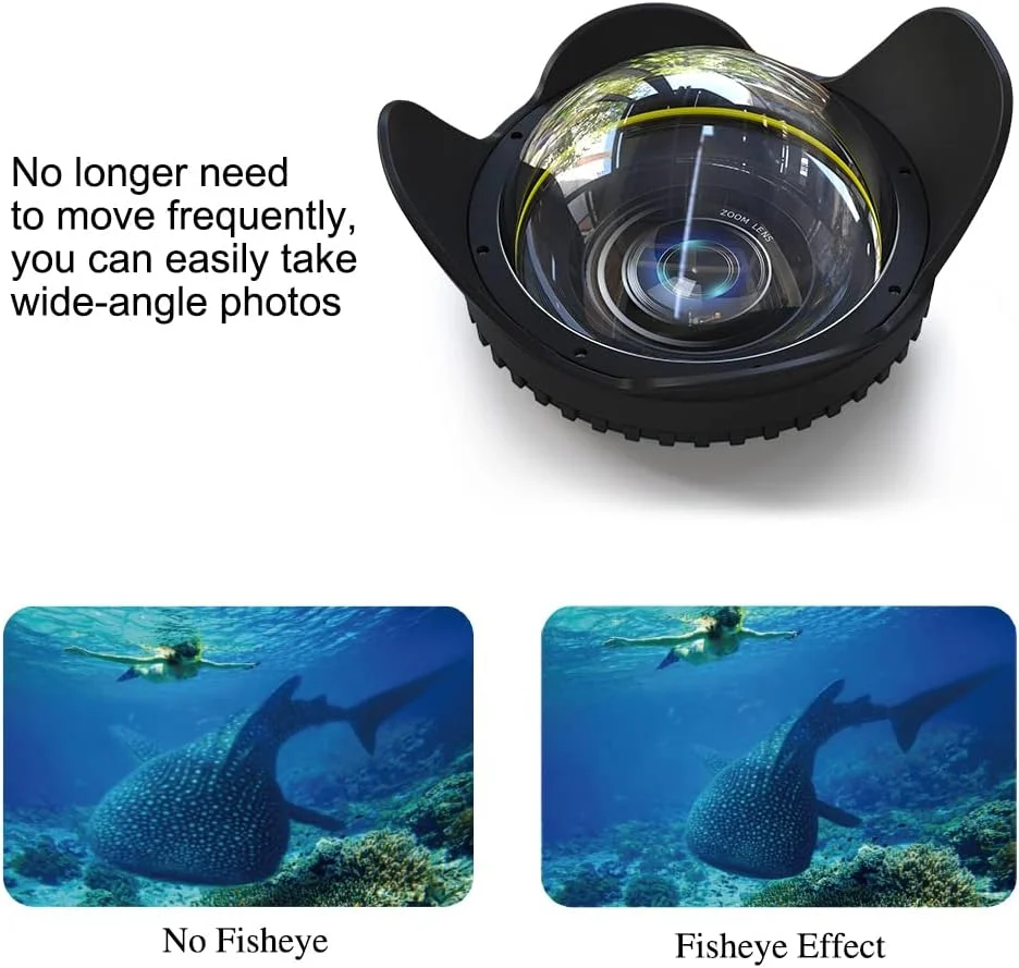 لنز واید انگل 67 میلی‌متری Sea Frogs برای محفظه دوربین زیر آب FE-1 67mm-01