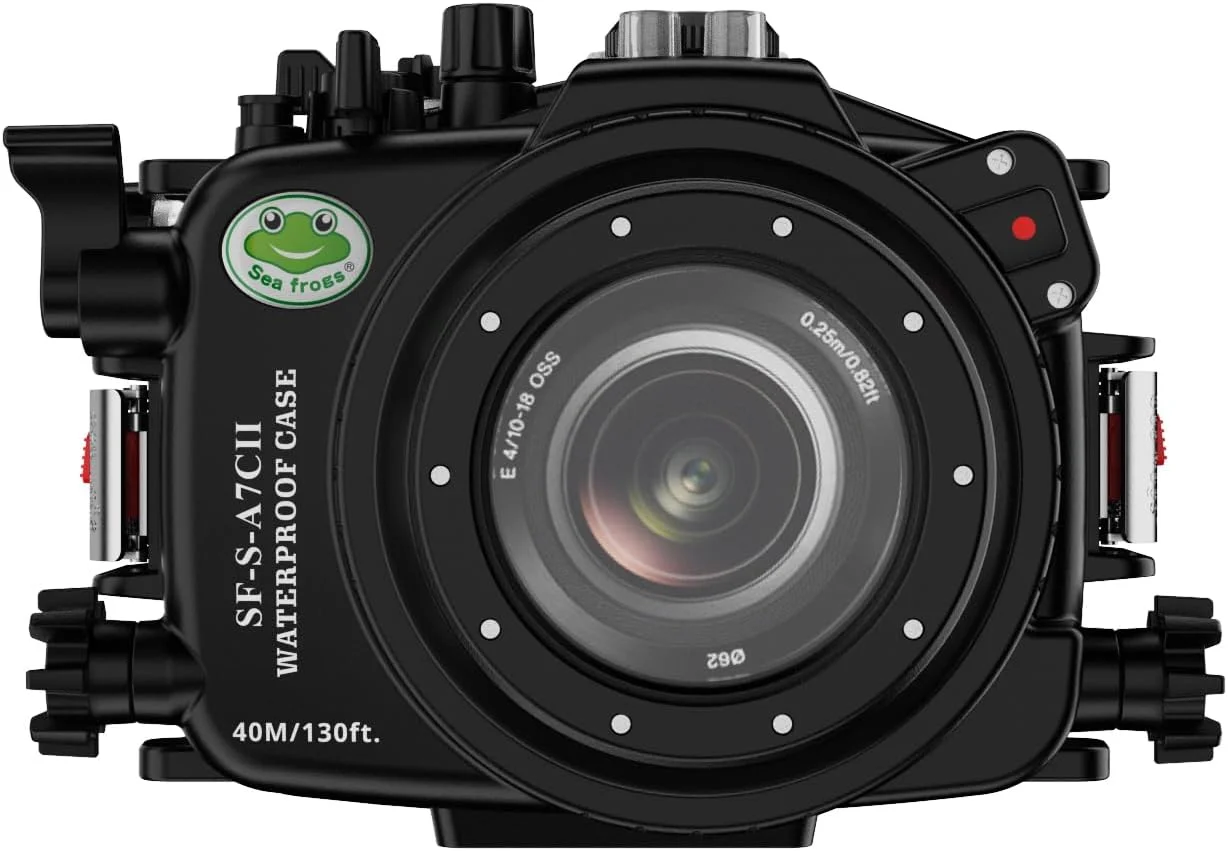 محفظه دوربین زیر آب Sea frogs سازگار با Sony A7C2 IPX8 حداکثر عمق غواصی 40 متری / 130 فوتی، جعبه ضد آب دوربین برای غواصی، موج سواری، قایق رانی (YD-A7C II 28-70MM) محفظه دوربین زیر آب Sea frogs سازگار با Sony A7C2 IPX8 حداکثر عمق غواصی 40 متری / 130 فوتی، جعبه ضد آب دوربین برای غواصی، موج سواری، قایق رانی (YD-A7C II 28-70MM)
