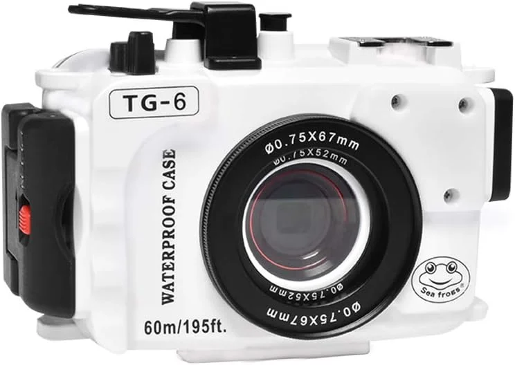 محفظه ضد آب Seafrog WPC-TG6 برای غواصی در زیر آب تا عمق 60 متر، مناسب برای دوربین های Olympus TG-6، سفید (محفظه + فیلتر قرمز) محفظه ضد آب Seafrog WPC-TG6 برای غواصی در زیر آب تا عمق 60 متر، مناسب برای دوربین های Olympus TG-6، سفید (محفظه + فیلتر قرمز)