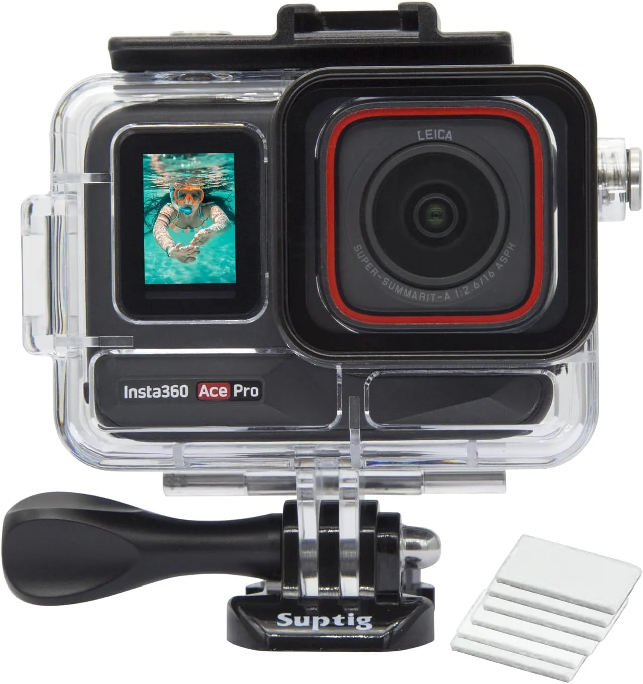 محفظه ضد آب Suptig، محفظه زیر آب برای لوازم جانبی Insta 360 Ace Pro، ضد آب تا عمق 60 متر