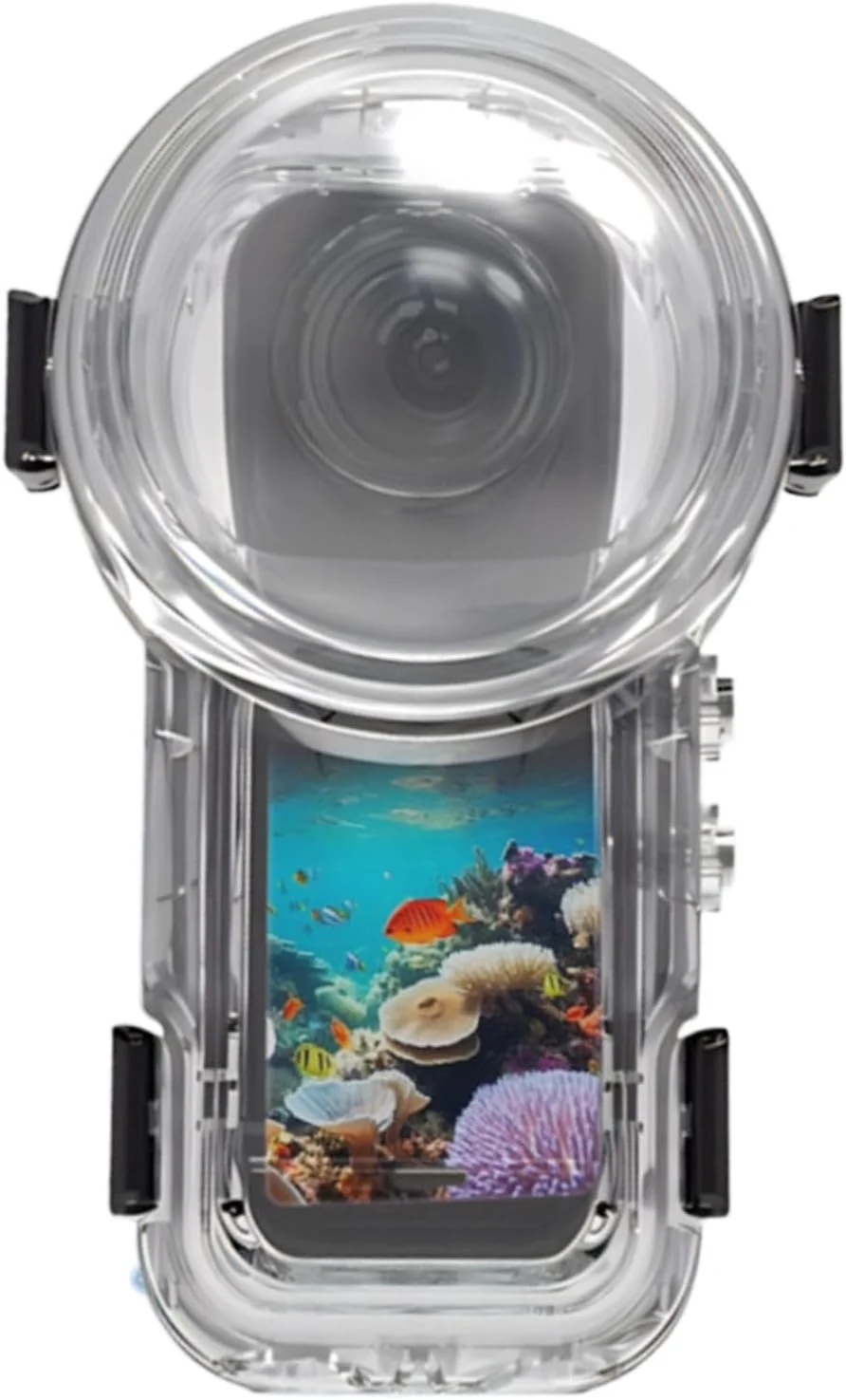 محفظه غواصی، محافظت از دوربین عکاسی، 15.4x8.86x8.35 سانتی متر، طراحی فشرده شفاف، قاب ضد آب دوربین با برگه ضد مه برای غواصی سطحی، غواصی و فعالیت های فضای باز