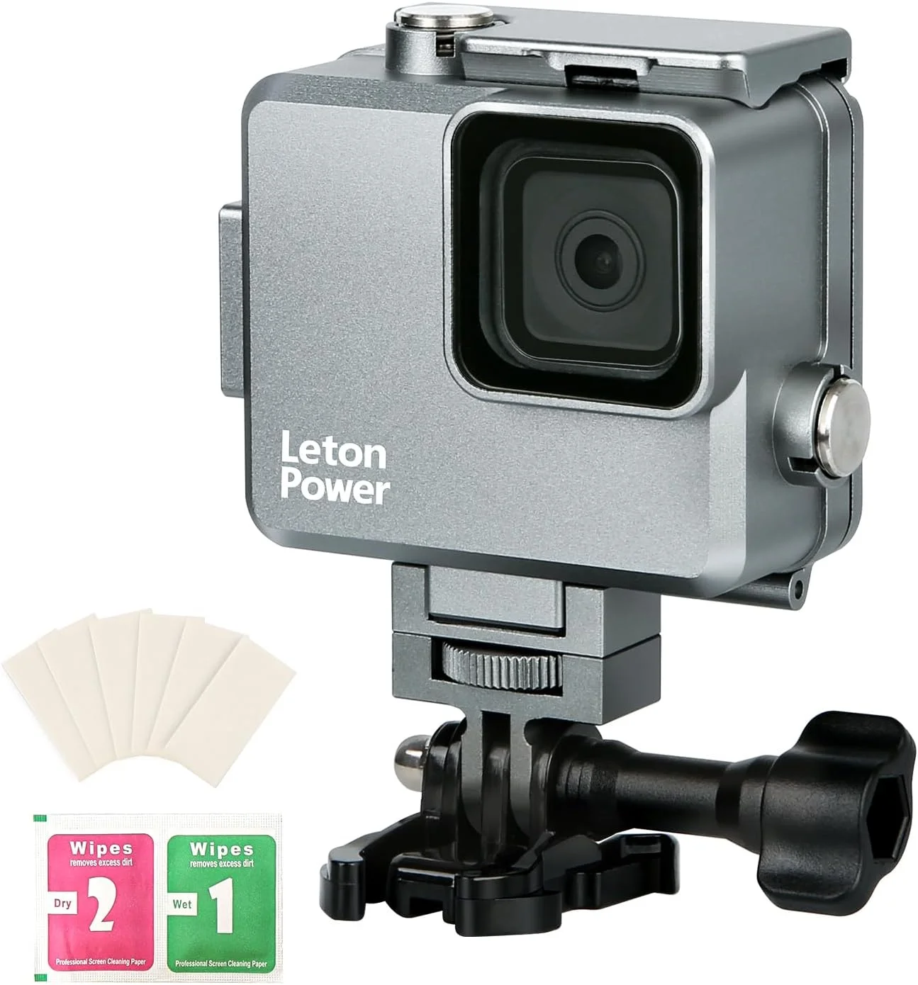 محفظه ضد آب آلیاژ آلومینیوم برای GoPro Hero - محفظه زیر آبی 80 متری با پایه، پوسته محافظ برای مجموعه لوازم جانبی دوربین اکشن Hero