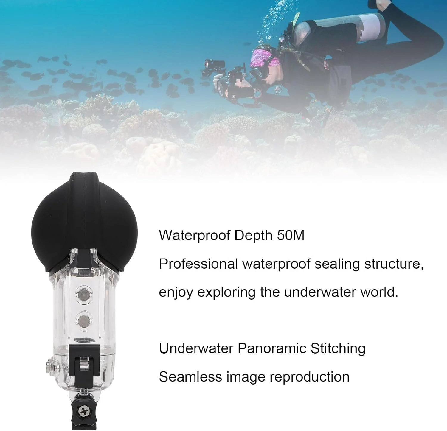 محفظه غواصی نامرئی برای دوربین اکشن X4، محفظه ضد آب 50 متری، محفظه غواصی زیر آب، پوسته با پایه رهاسازی سریع، پوشش محفظه غواصی ضد آب محفظه غواصی نامرئی برای دوربین اکشن X4، محفظه ضد آب 50 متری، محفظه غواصی زیر آب، پوسته با پایه رهاسازی سریع، پوشش محفظه غواصی ضد آب