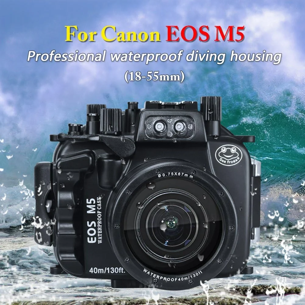 محفظه دوربین زیر آب Sea Frogs برای EOS M5 (18–55 mm)، 40 متر. محفظه دوربین زیر آب Sea Frogs برای EOS M5 (18–55 mm)، 40 متر.