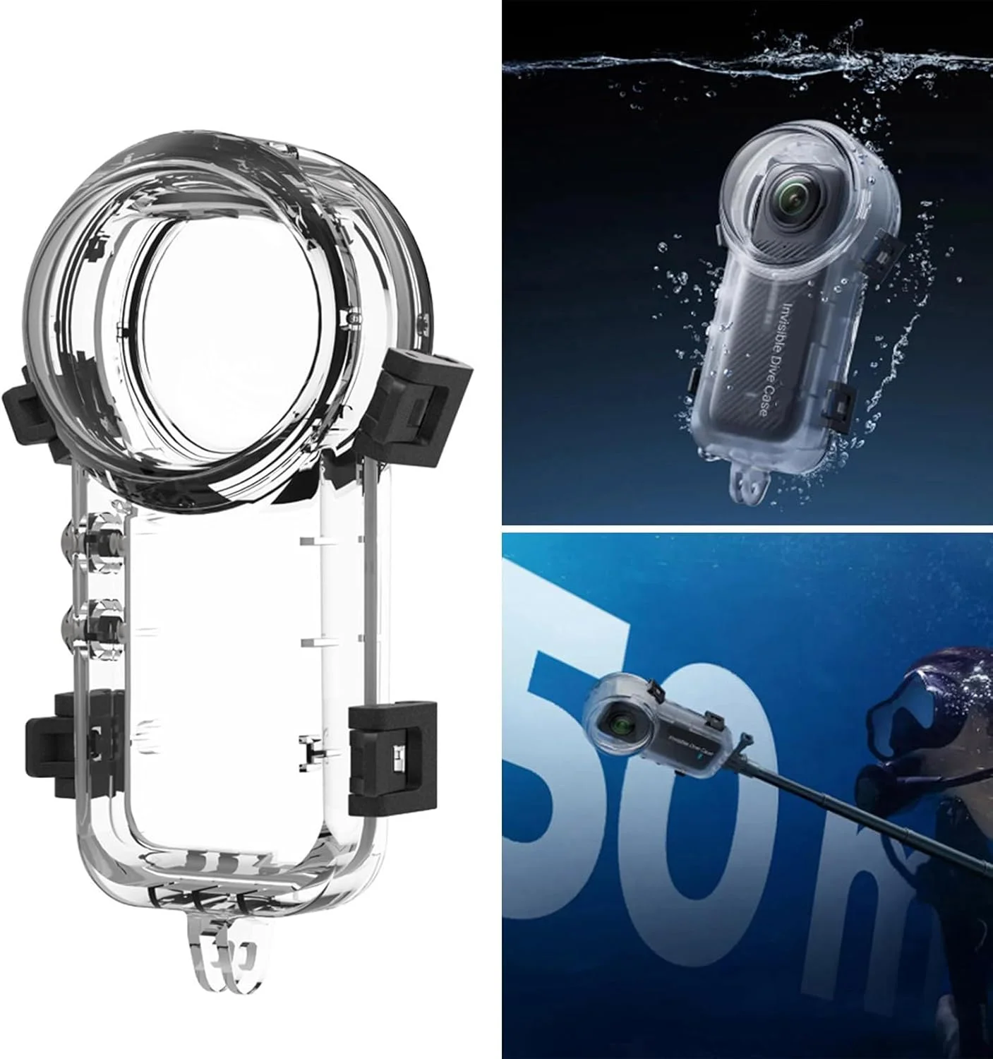 محفظه غواصی نامرئی 50 متری، محافظ زیر آب برای دوربین