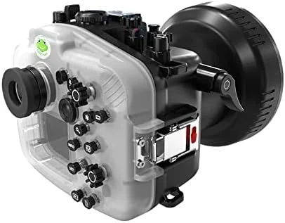 محفظه دوربین زیر آب سی فراگز 40 متری، ضد آب، برای Canon R6 با پورت تخت (100 میلی‌متری)، سازگار با لنزهای 16-35 میلی‌متری، 24-105 میلی‌متری، 100 میلی‌متری و 15-35 میلی‌متری