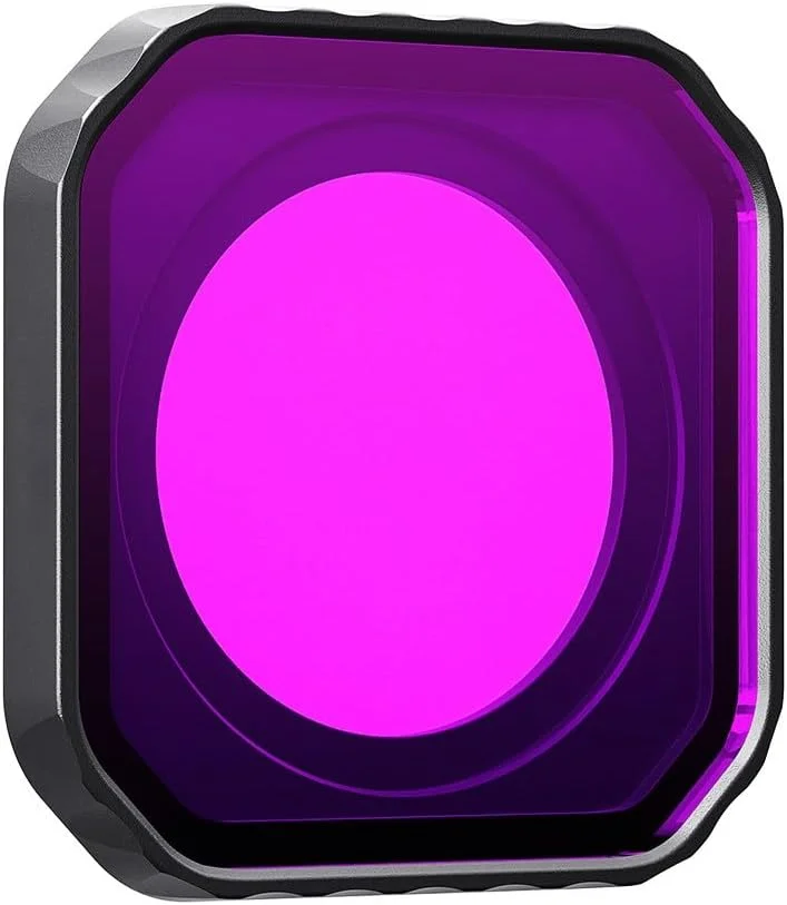 فیلتر غواصی برای دوربین های اکشن، پوشش لنز شیشه ای اپتیکال، ضد آب، ضد مه، قاب آلومینیومی مقاوم در برابر زنگ زدگی فیلتر غواصی برای دوربین های اکشن، پوشش لنز شیشه ای اپتیکال، ضد آب، ضد مه، قاب آلومینیومی مقاوم در برابر زنگ زدگی