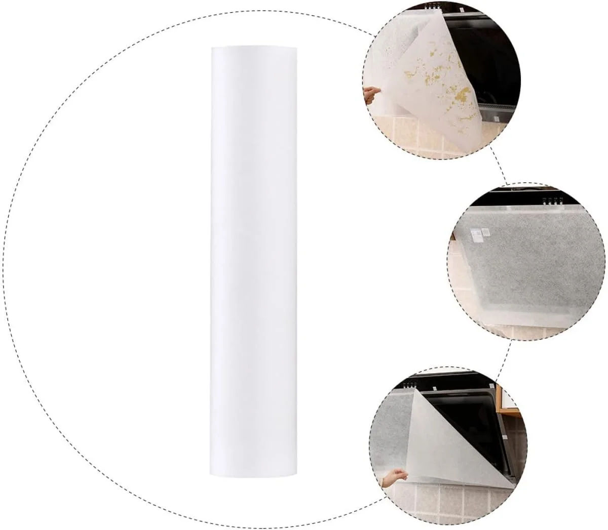 2 رول کاغذ فیلتر روغن برای هودهای آشپزخانه، طول 10 متر، کاغذ ضد روغن، فیلتر جذب کننده روغن آشپزخانه، استفاده آسان