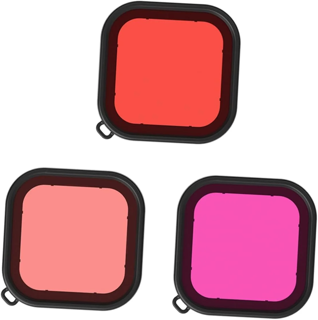 VALICLUD فیلتر دوربین زیر آب 3 عددی، سازگار با محفظه محافظ ضد آب، فیلتر تصحیح رنگ برای غواصی، شنا و گرفتن تصاویر واضح - رنگ تصادفی