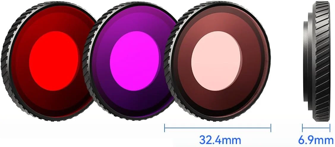 محافظ لنز زیر آب، فیلتر لنز برای دوربین ورزشی اکشن 4 با پوشش، پایه نصب سریع، بهبود تصویر، لوازم جانبی دوربین اکشن