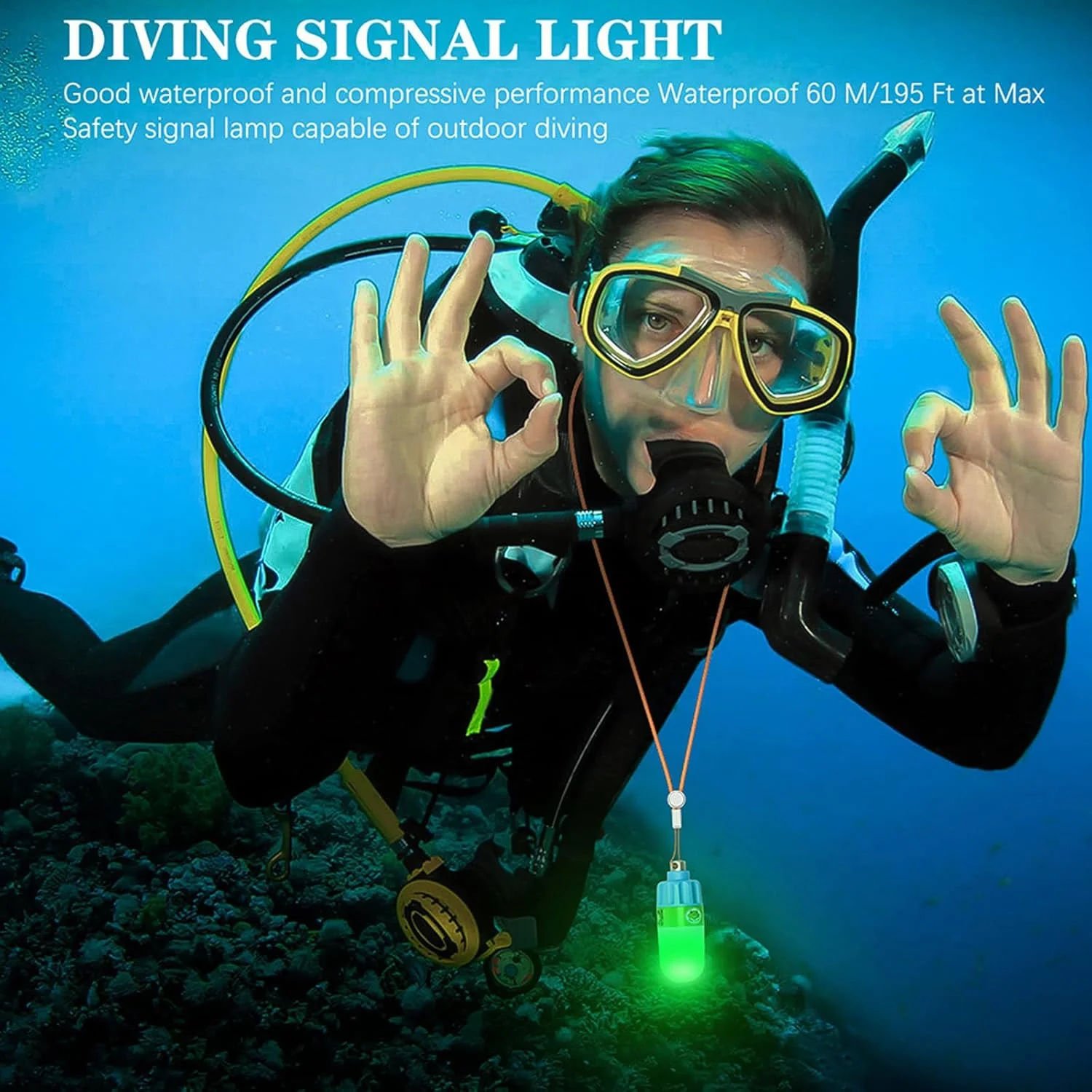 چراغ کوچک زیر آب با قابلیت بازتاب 360 درجه، سبک و مناسب فعالیت‌های خارج از منزل، کمپینگ و چراغ ایمنی پیاده‌روی