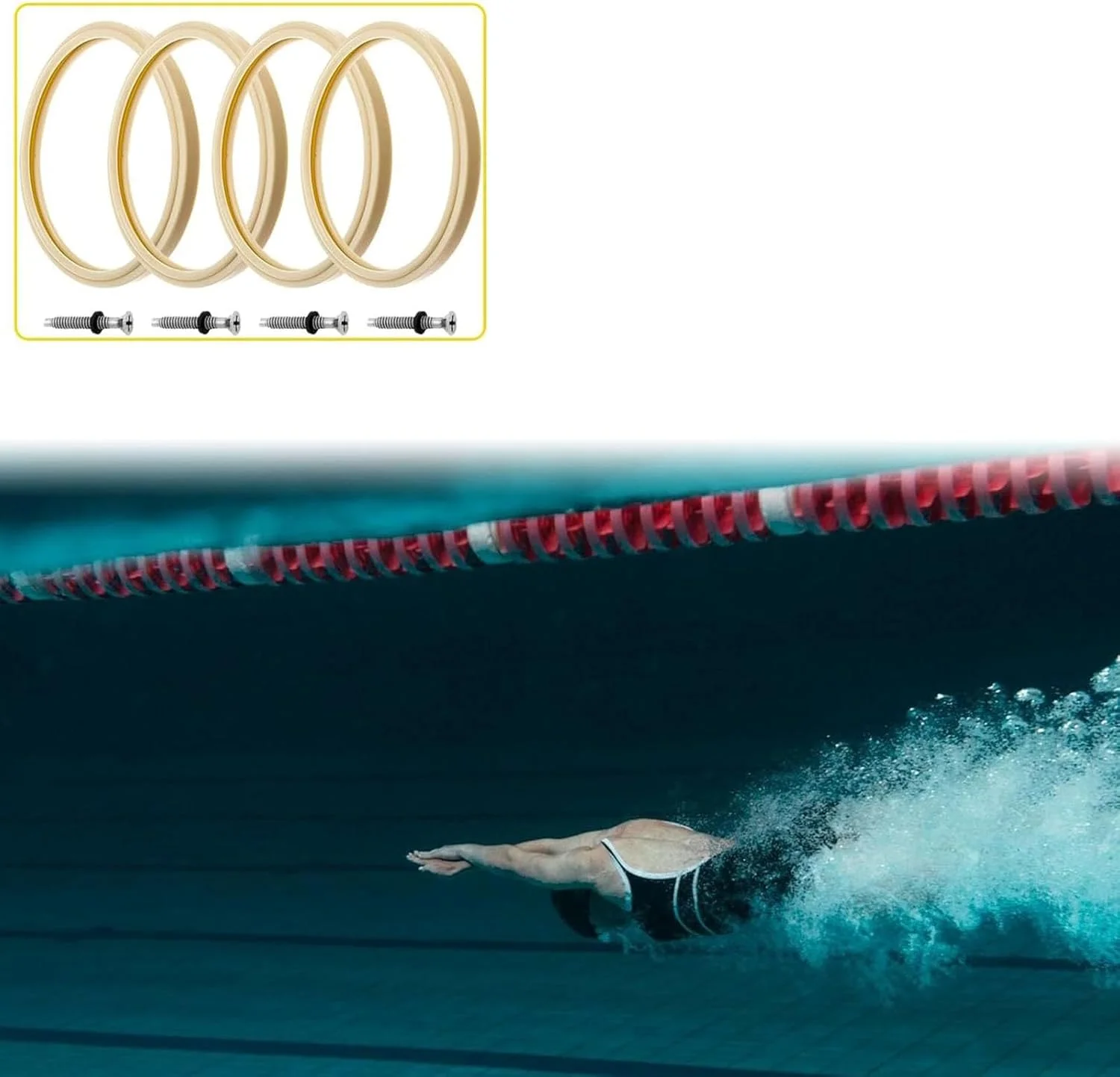 واشرهای لنز جایگزین از جنس لاستیک مصنوعی، مناسب برای مدل های مختلف روشنایی زیر آب، واشر چراغ استخر