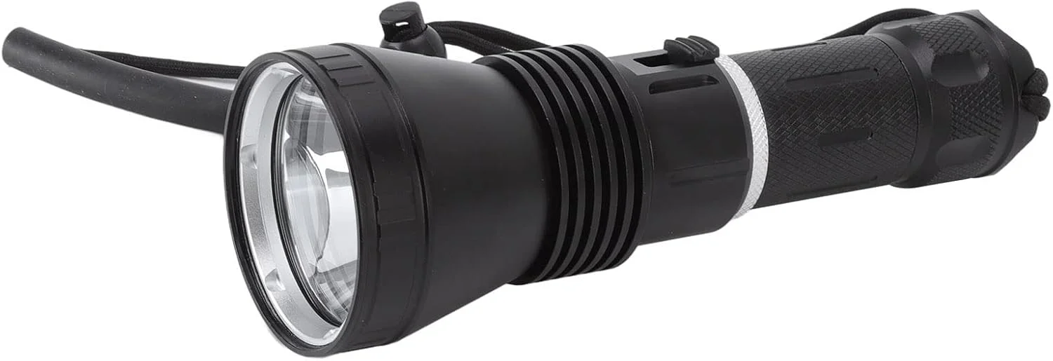 چراغ قوه غواصی Pilipane P50 Quad Core، 8000 لومن، نور ویدئویی فوق العاده روشن زیر آب، نور پرکننده حرفه ای عکاسی برای غواصی، شکار زیر آب، ماهیگیری، هوانوردی