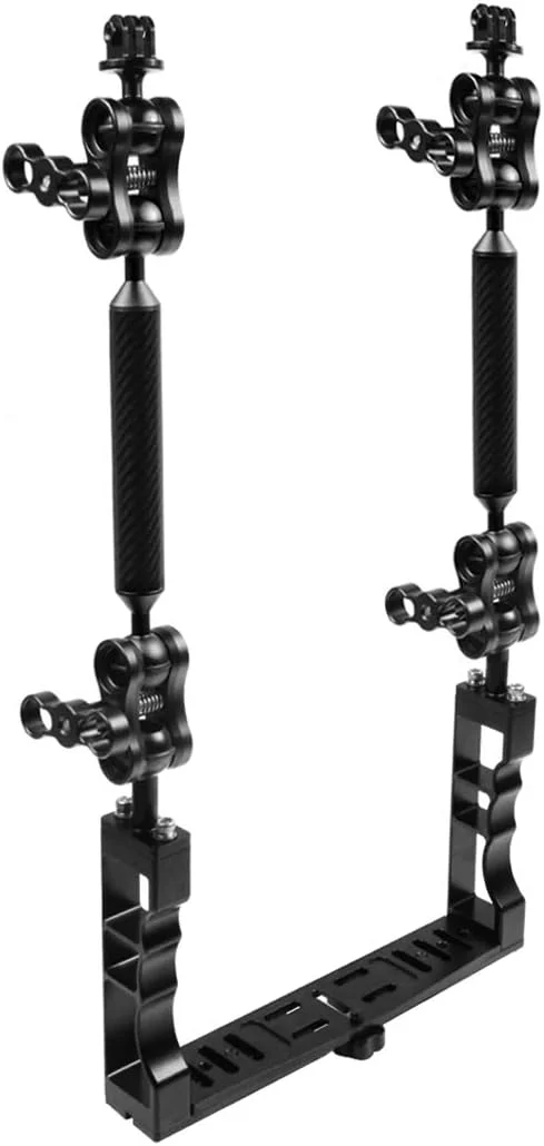 پایه تثبیت کننده نور ویدئویی زیر آب PULUZ با دو دسته، آلیاژ آلومینیوم، با 4 عدد گیره توپی دوتایی، بازوی شناور 5.1 x 17.8 سانتی متری و 2 عدد آداپتور سر توپی برای محفظه دوربین زیر آب پایه تثبیت کننده نور ویدئویی زیر آب PULUZ با دو دسته، آلیاژ آلومینیوم، با 4 عدد گیره توپی دوتایی، بازوی شناور 5.1 x 17.8 سانتی متری و 2 عدد آداپتور سر توپی برای محفظه دوربین زیر آب