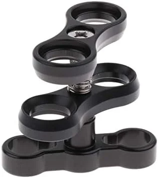 دو عدد بست توپی آلومینیومی 2.5 سانتی‌متری برای نور غواصی زیر آب، سیستم سینی، دوربین غواصی عکاسی