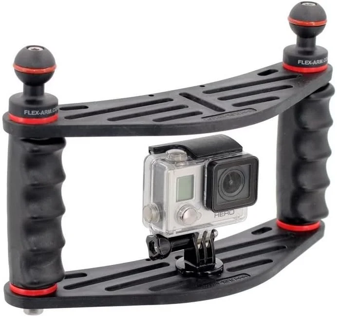 ریل دوگانه زیرآبی با توپ 25 میلی‌متری برای دوربین‌های اکشن برای GoPro DJI Osmo FLEX-ARM ST20119