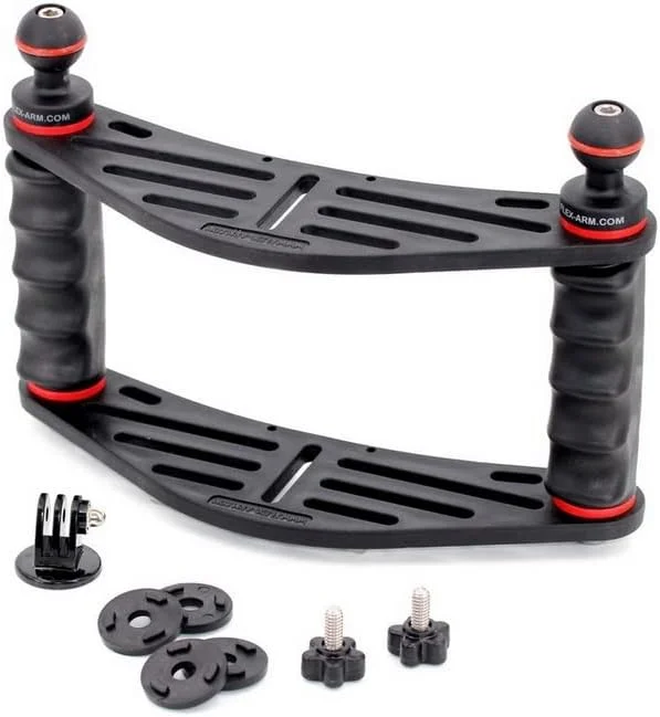 ریل دوگانه زیرآبی با توپ 25 میلی‌متری برای دوربین‌های اکشن برای GoPro DJI Osmo FLEX-ARM ST20119