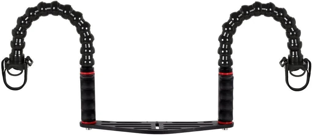 نگهدارنده عکاسی زیر آب، دسته دوتایی، بازوی انعطاف پذیر، نگهدارنده چراغ قوه - دوربین های فشرده زیر آب FLEX-ARM ST20210