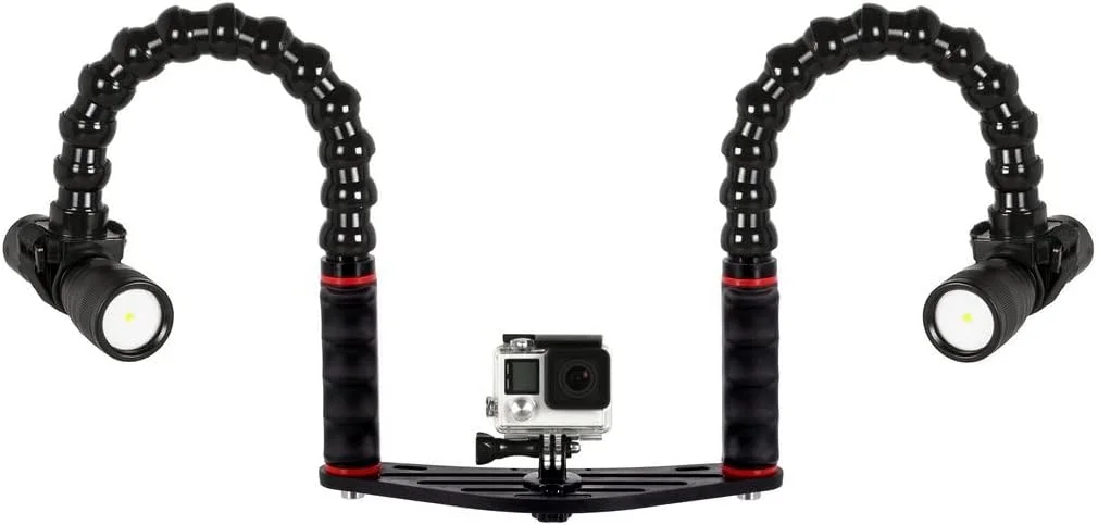 دسته با بازوی انعطاف پذیر 12 ماژول و آداپتور پشتیبانی چراغ قوه M8 رزوه داخلی طول 45 سانتی متر برای ریل محفظه زیر آب FLEX-ARM 600M32BK دسته با بازوی انعطاف پذیر 12 ماژول و آداپتور پشتیبانی چراغ قوه M8 رزوه داخلی طول 45 سانتی متر برای ریل محفظه زیر آب FLEX-ARM 600M32BK