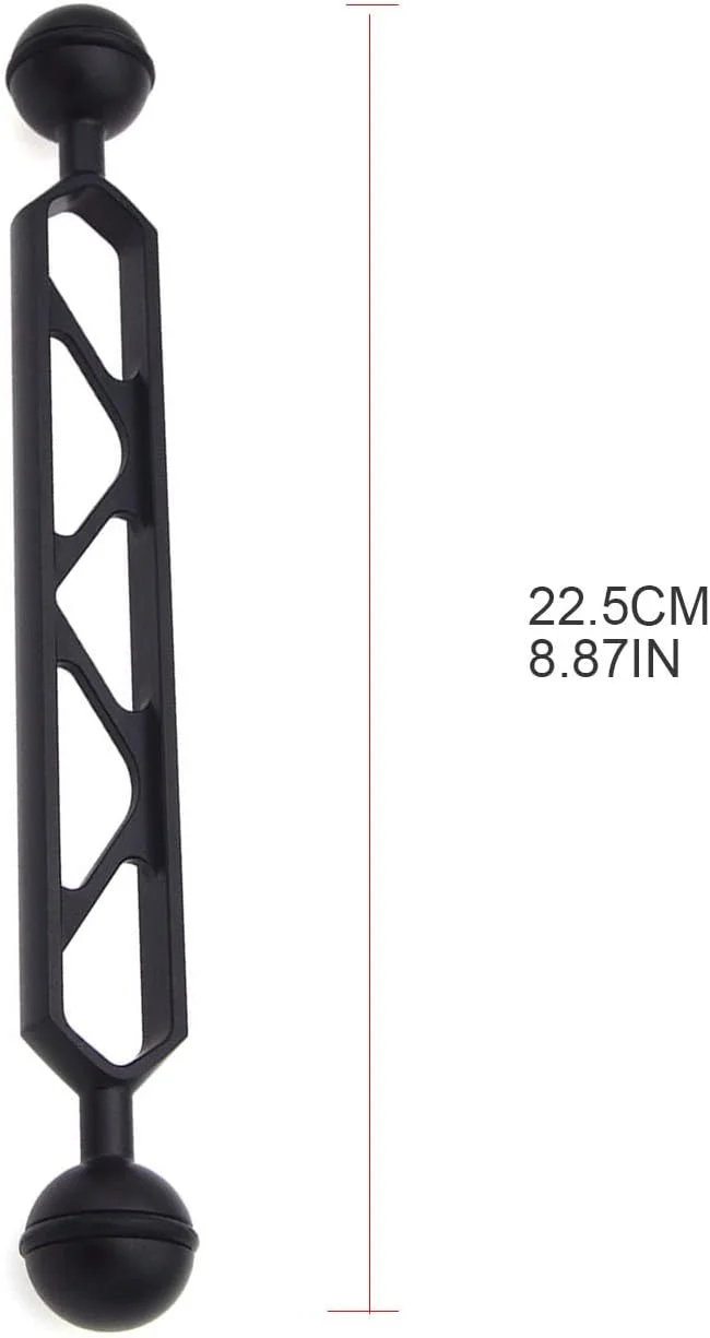 بازوی توپی دوتایی 8 اینچی با اتصال سر توپی، میله افزایش طول ضد آب برای نور ویدیو، سینی دوربین غواصی، دسته، بازوی توپی، پایه افزایش طول دوربین زیر آب بازوی توپی دوتایی 8 اینچی با اتصال سر توپی، میله افزایش طول ضد آب برای نور ویدیو، سینی دوربین غواصی، دسته، بازوی توپی، پایه افزایش طول دوربین زیر آب